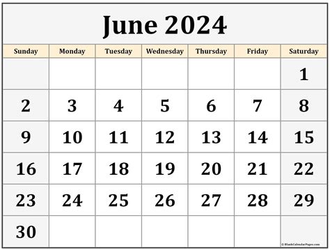 2022 Calendar Printable June